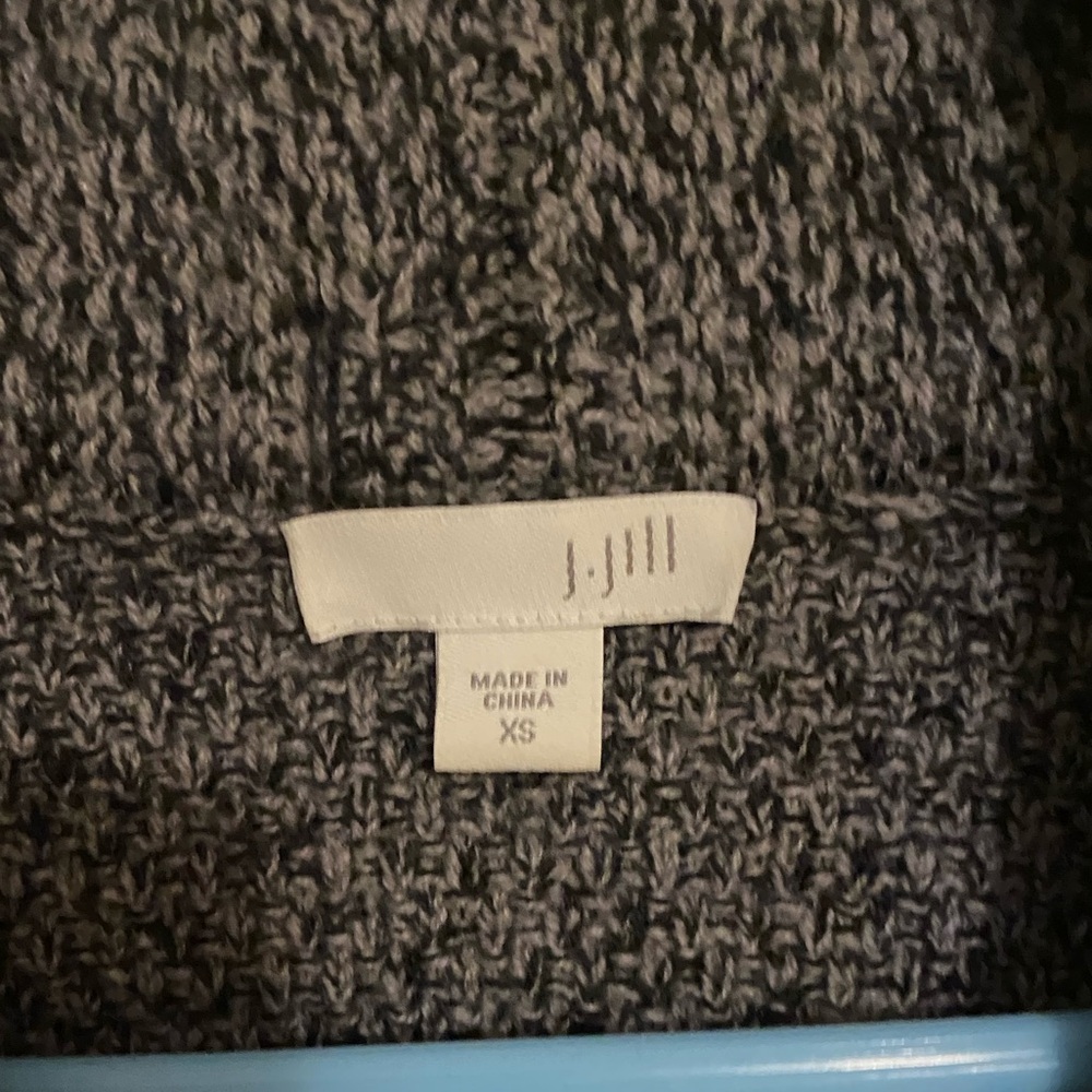 J Jill Long Line Multi Pattern Button Sweater Jac… - image 5